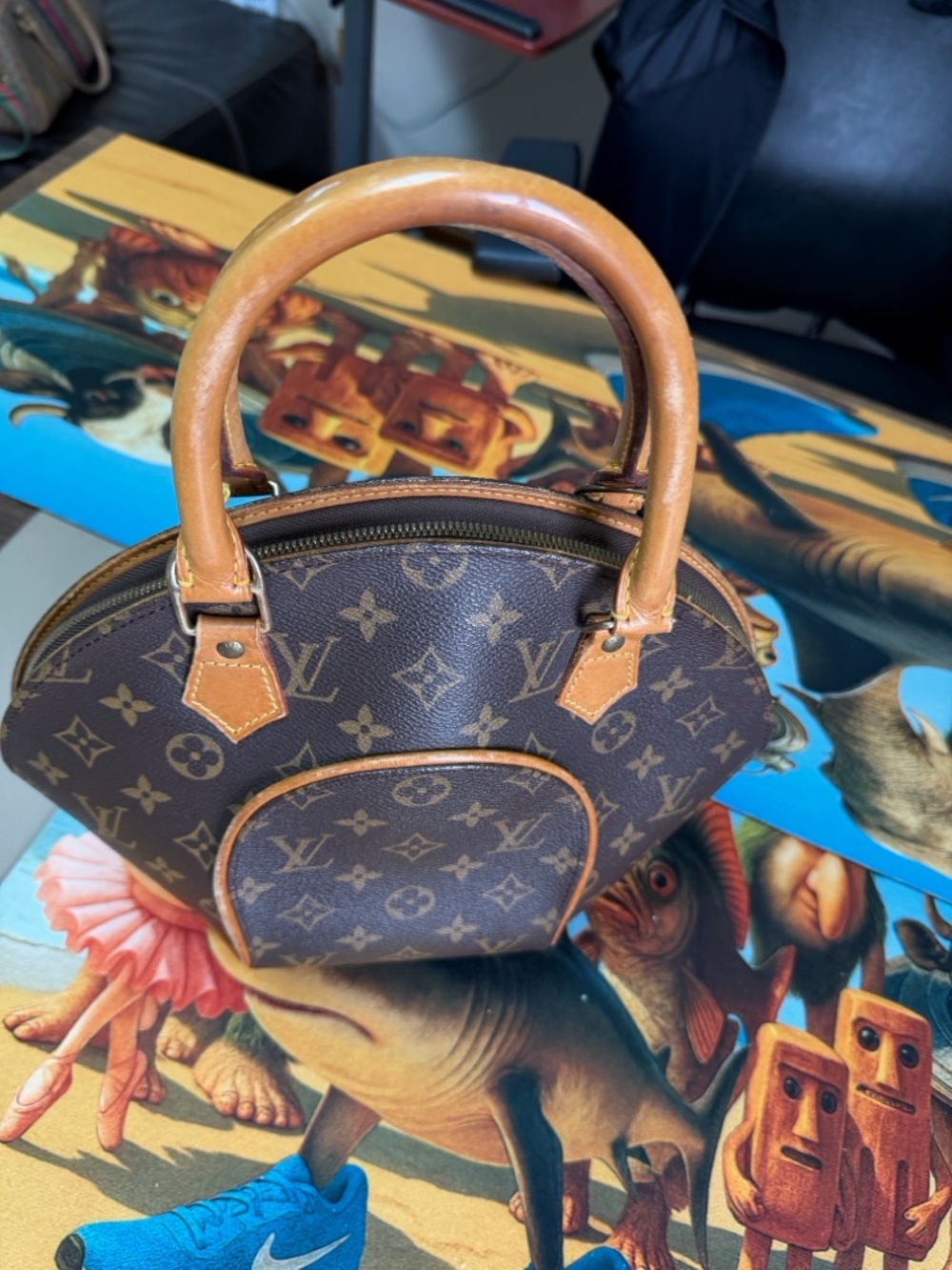 Louis Vuitton Brown Monogram Mini Dome Satchel with Vachetta Trim